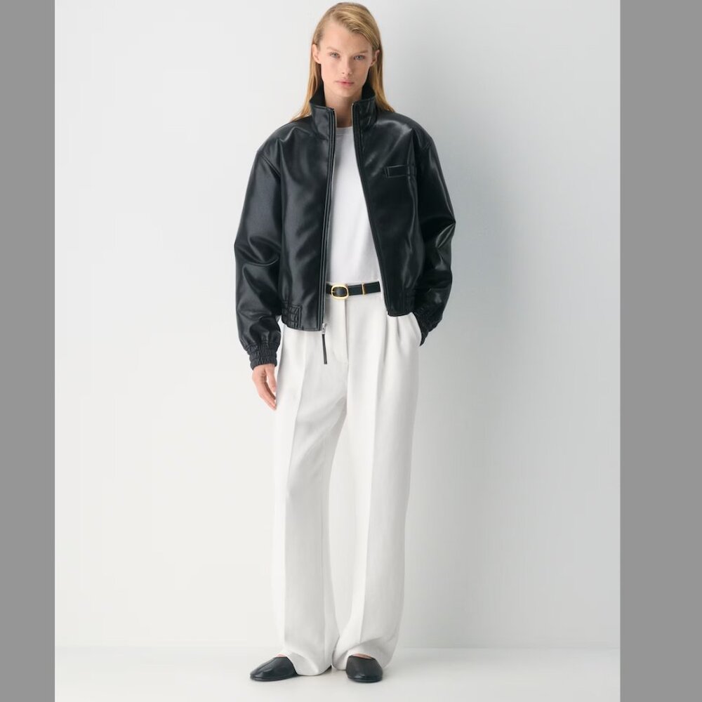 NWT Aritzia Wilfred Effortless Pant, Frozen Grey, Size 12